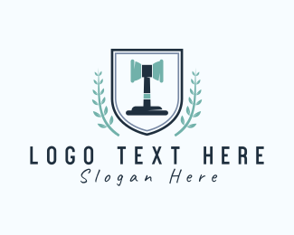 Legal Court Gavel logo design