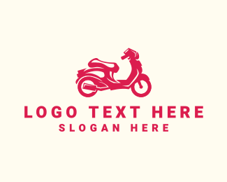 Red Motorbike Ride logo design