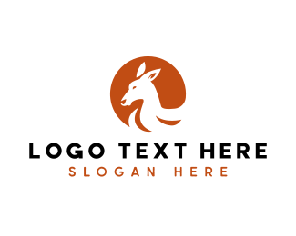 Animal Wildlife Kangaroo  logo design