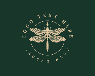 Insect Dragonfly Wings logo design