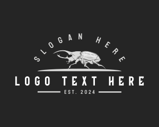 Stag Beetle Insect logo design