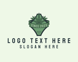 Marijuana Weed Cannabis logo design