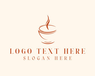 Aroma Coffee Cup logo design