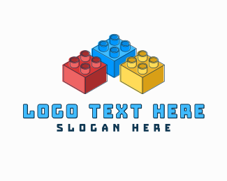 Toy Blocks Bricks logo design