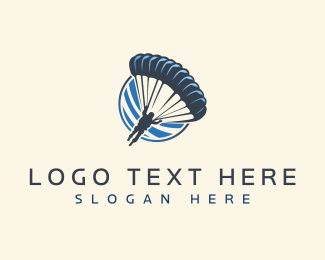 Parachute Skydiving Travel  logo design