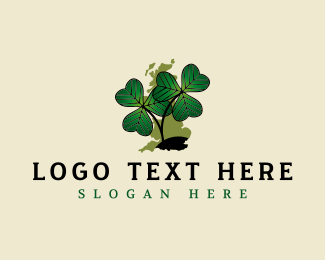 United Kingdom Shamrock Plant logo design