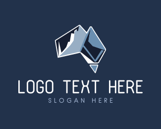 Geometric Blue Australia logo design