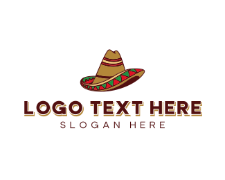 Mexican Sombrero Hat logo design