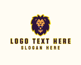 Wild Lion Head logo design