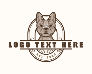 Bulldog Dog Pet logo design