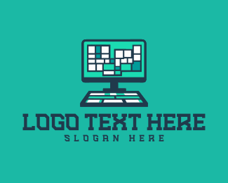 Computer Game Pixel logo design