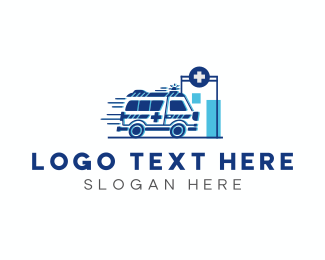 Emergency Ambulance Vehicle logo design