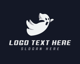 Ghost Scare Haunted logo design