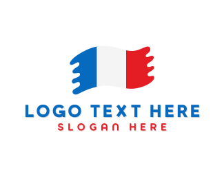 National French Flag  logo design