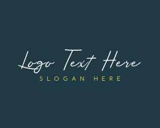 Professional Signature Text logo design