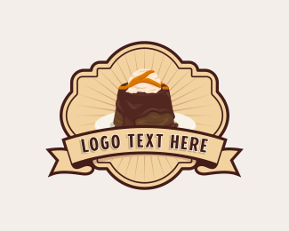 Pudding Sweet Dessert logo design