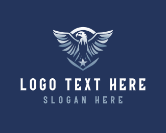 Eagle Wings Patriotic logo design