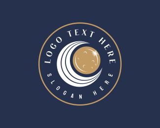 Interstellar Celestial Moon logo design