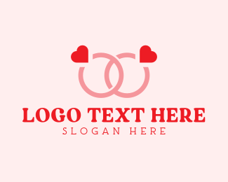 Couple Engagement Ring  logo design