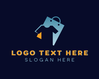 T-Shirt Apparel Shopping logo design