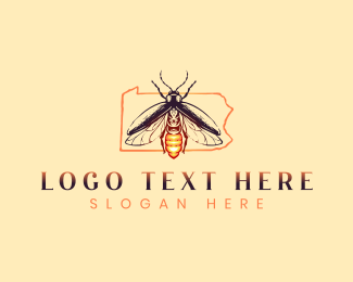 Firefly Insect Pennsylvania  logo design