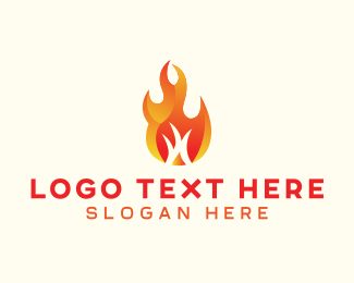 Burning Fire Camping logo design