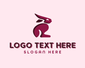 Bunny Rabbit Hare logo design