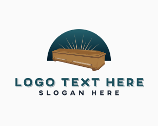 Coffin Casket Funeral logo design