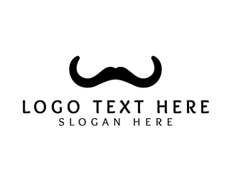 Mustache Horns Barber logo design