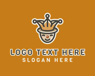 Circus Jester Clown logo design