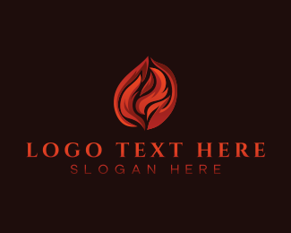 Fire Flame Blaze logo design