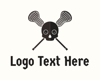 Lacrosse Skull Pirate logo design