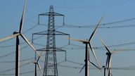 File photo dated 28/12/17 of a view of the Little Cheyne Court Wind Farm amongst existing electricity pylons on the Romney Marsh in Kent. Officials have unveiled plans to connect new wind and solar farms to the power grid faster, which they hope will end years of gridlock for some projects. Issue date: Friday February 14, 2025.

MIME type:
image/jpeg
Width:
3000
Height:
1803
Copyright holder:
Gareth Fuller/PA Wire
Copyright notice:
© 2025 PA Media, All Rights Reserved
Usage terms:
FILE PHOTO
Pic