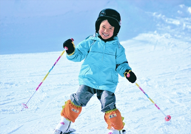 人工造雪のスキー場