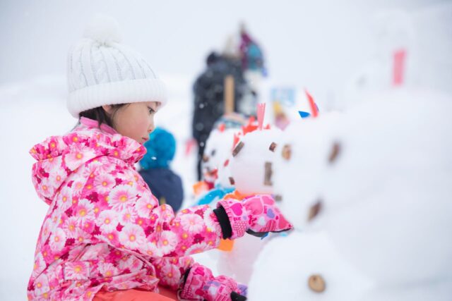 ミニ雪だるま作り