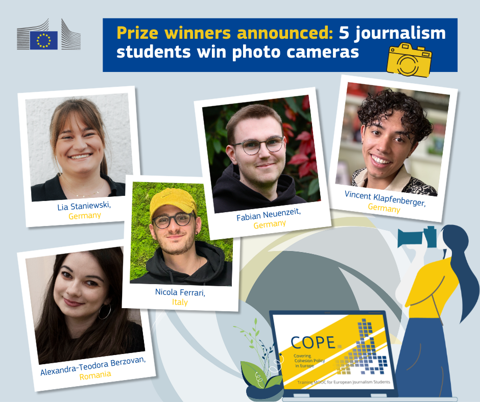 Prize winners announced: 5 journalism students win photo cameras