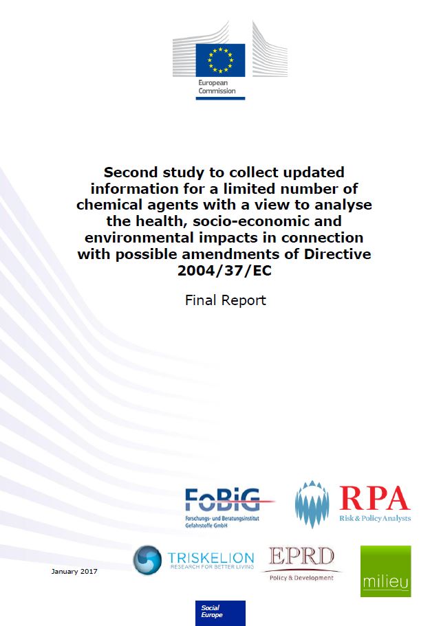 Second study on exposure to carcinogens or mutagens at work