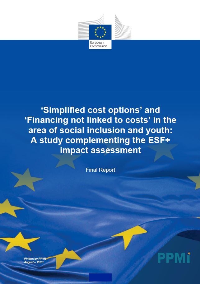 ‘Simplified cost options’ and ‘Financing not linked to costs’ in the area of social inclusion and youth