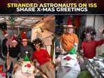 Astronauts send Christmas messages from ISS:Image