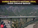 Vande Bharat train starts trial run over Chenab Bridge:Image