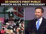 JD Vance's first public speech as US VP:Image