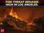 Fire threat remains high in LA as winds pick up speed:Image