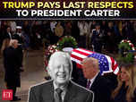 Donald and Melania Trump offer respects to Jimmy Carter:Image