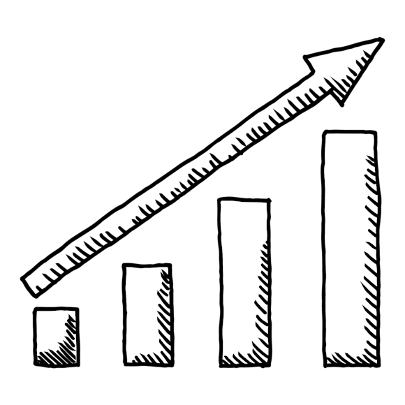 positive graph with arrow