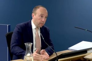 Former health and social care secretary Matt Hancock giving evidence to the UK Covid-19 Inquiry on 21 November 2024