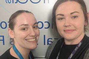 From left, Jess Clappison and Kirsty Stephenson, who have been carrying out pressure ulcer simulation training at NHS Humber Health Partnership