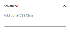 在“高级”区域中向区块添加 CSS 类。