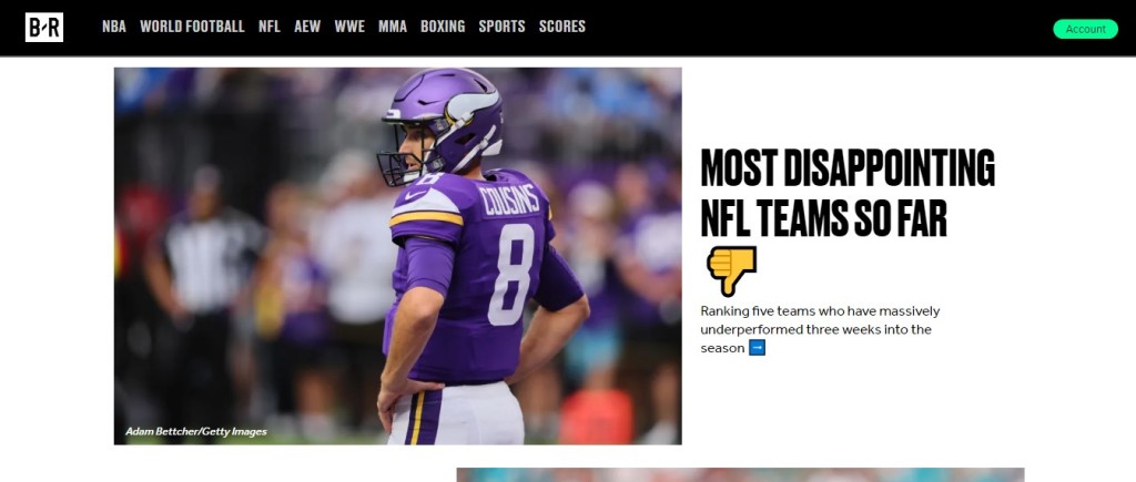 bleacher report blog screenshot