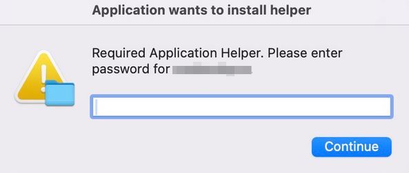 Figure 4: Dialog box prompting the user to enter the password 