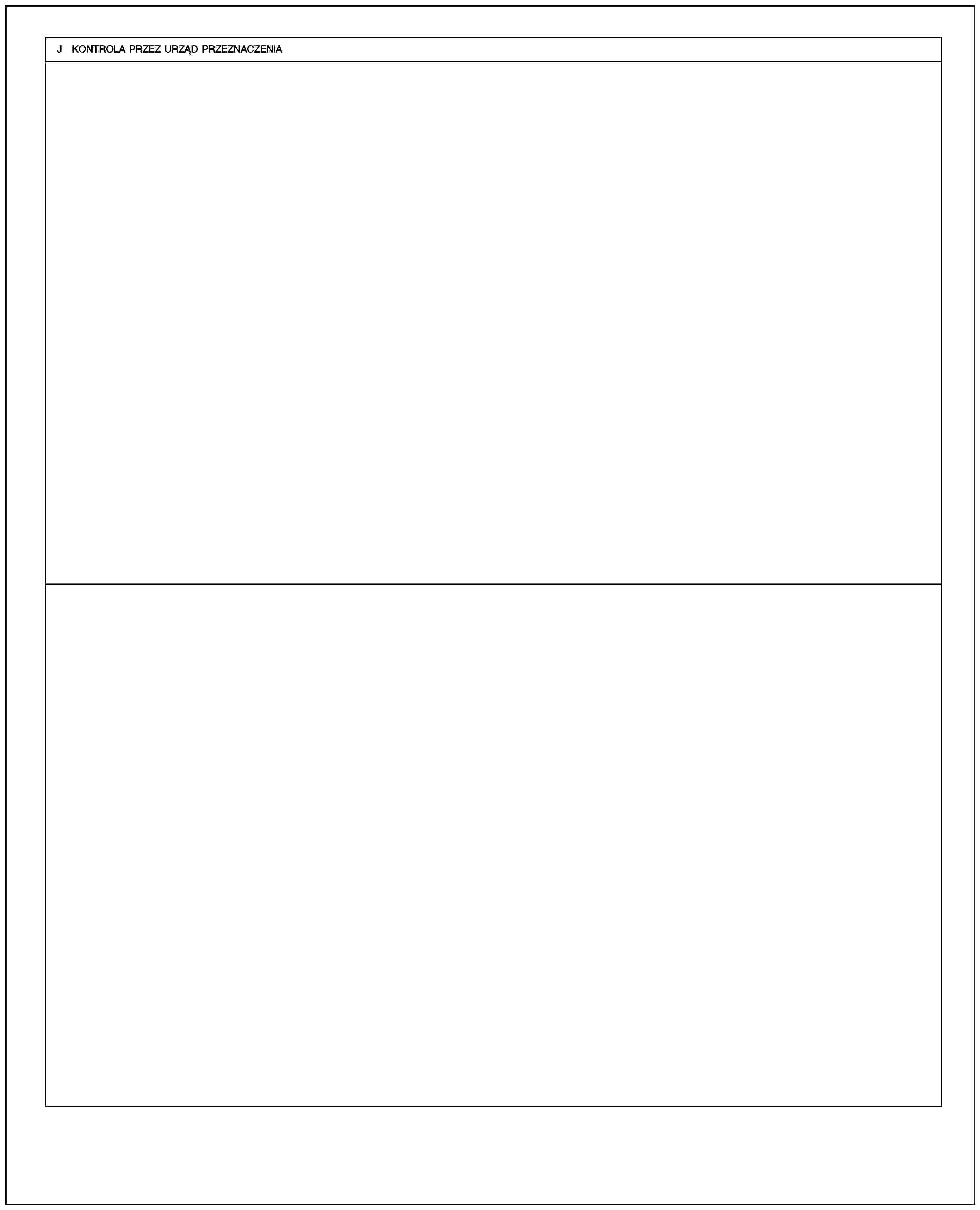 J KONTROLA PRZEZ URZĄD PRZEZNACZENIA